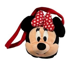 DISNEY Minnie Mouse zip around mini plush bag